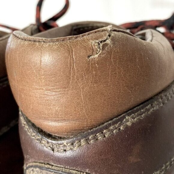 Vintage Scarpa Brown Leather Lace Up Mountaineering Hiking Ankle Boots 40 - Picture 9 of 14